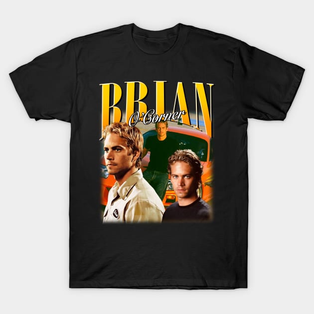 RETRO VINTAGE BRIAN O'CONNER BOOTLEG STYLE T-Shirt by Archer Expressionism Style